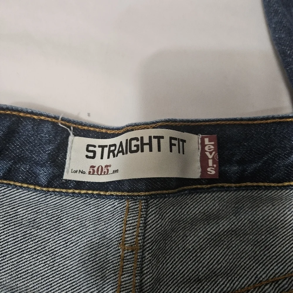 Levi's Men's 505 Regular Fit Straight Leg Jeans 38x30 Blue 100% Cotton!